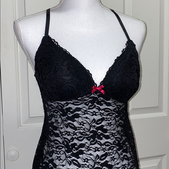 Gilligan & O'Malley Black Lace Teddy - Picture 2 of 8